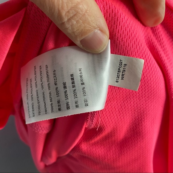 New Balance Dark Pink Performance Tempo Short Sleeve Tee Medium - Picture 6 of 7